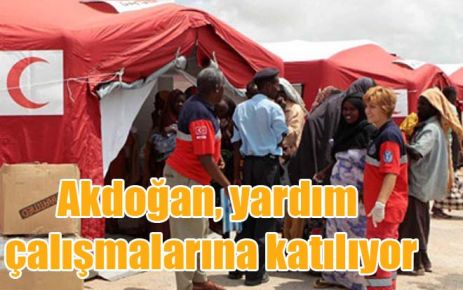 Akdoğan, yardım çalışmalarına katılıyor