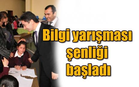 Bilgi yarışması şenliği başladı