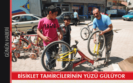 Bisiklet tamircilerinin yüzü gülüyor 