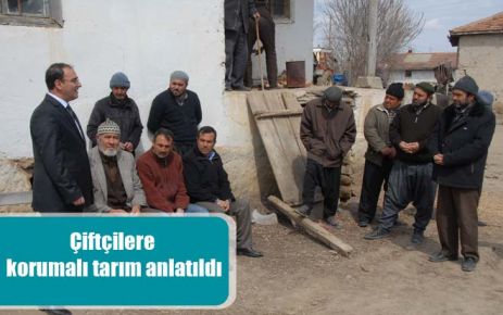 Çiftçilere korumalı tarım anlatıldı