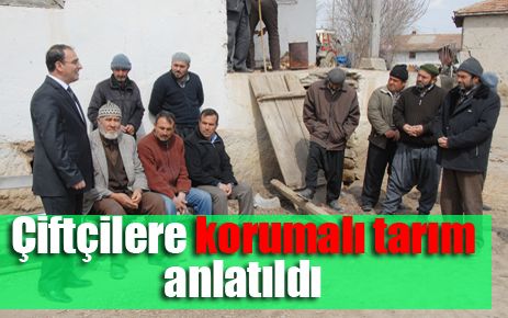 Çiftçilere korumalı tarım anlatıldı