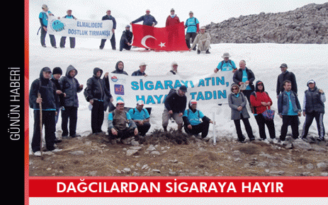 Dağcılardan sigaraya hayır 