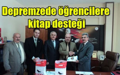 Depremzede öğrencilere kitap desteği
