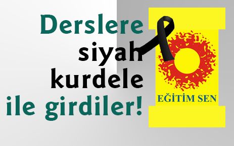 Derslere siyah kurdeleyle girdiler