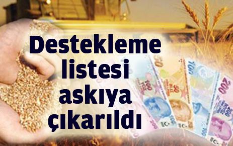 Destekleme listesi askıya çıkarıldı
