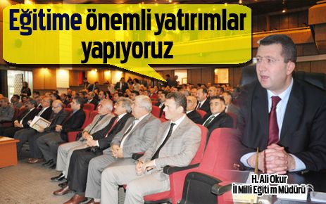 Eğitime önemli yatırımlar yapıyoruz