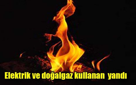 Elektrik ve doğalgaz kullanan yandı 