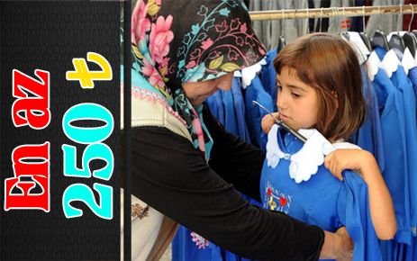 En uygun okul alışverişi 250 TL