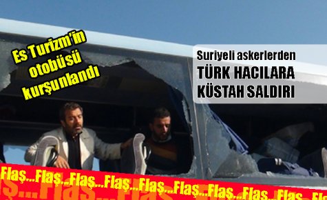 Es Turizm`in otobüsü kurşunlandı