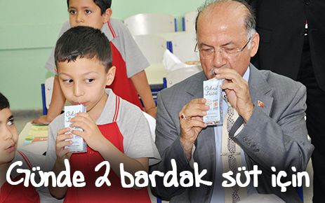 Günde iki bardak süt için 