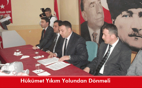 Hükümet Yıkım Yolundan Dönmeli