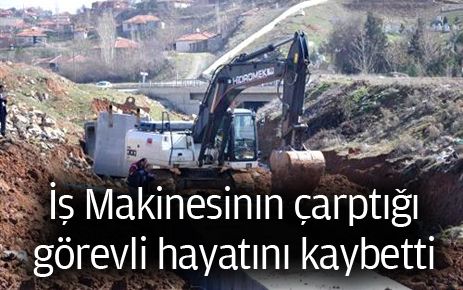 İş Makinesinın çarptığı görevli hayatını kaybetti