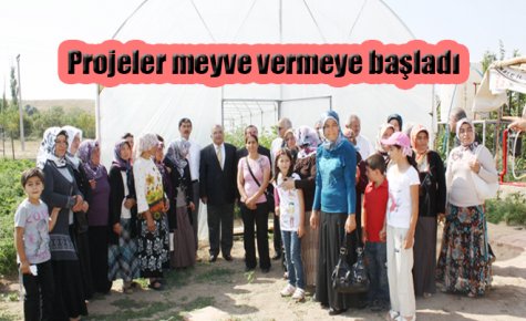 KADIN ÇİFTÇİLERİN PROJESİ MEYVE VERMEYE BAŞLADI 