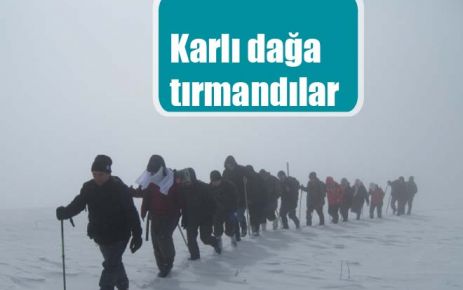 Karlı dağa tırmandılar