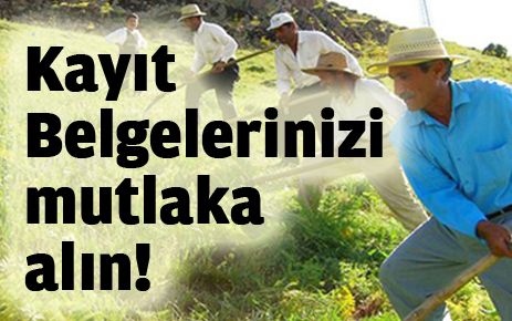 Kayıt belgelerinizi mutlaka alın