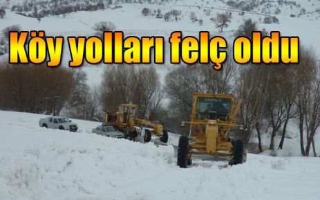 Köy yolları felç oldu