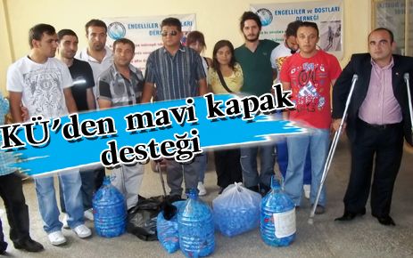 KÜ?den engellilere mavi kapak desteği