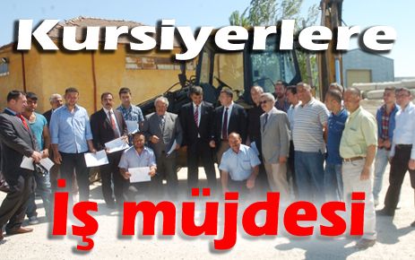 Kursiyerlere iş müjdesi 