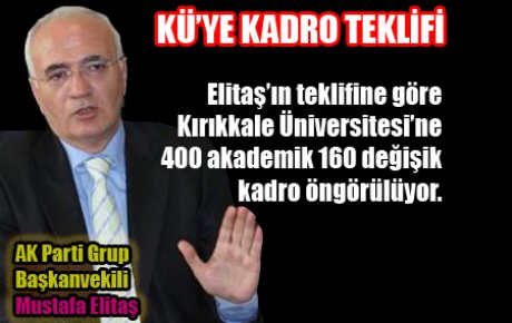 KÜ?YE 400 AKADEMİK KADRO TEKLİFİ
