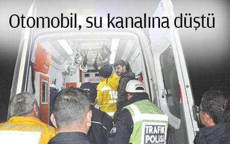 Otomobil su kanalına düştü