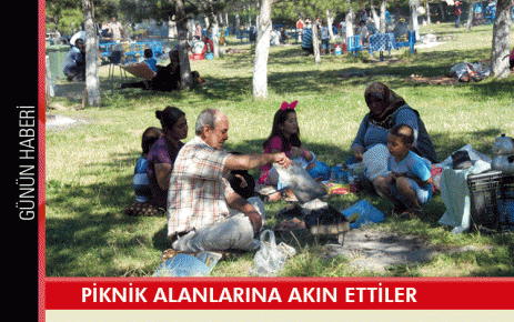 Piknik alanlarına akın ettiler