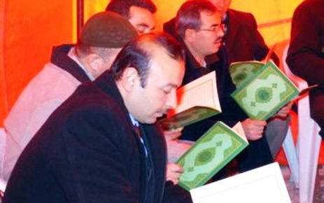 Şehit işçiler için hatim indirildi