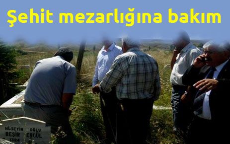Şehit mezarlıklarına bakım