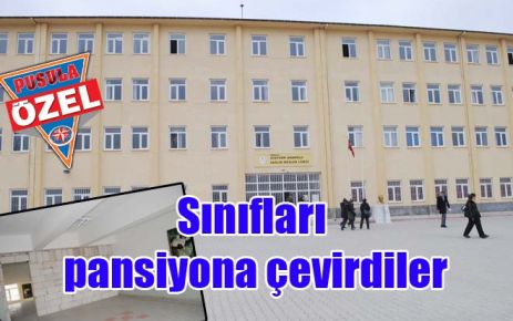 Sınıfları pansiyona çevirdiler