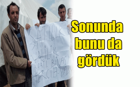 Sonunda bunu da gördük