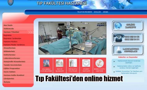 Tıp Fakültesi?den online hizmet