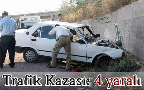 Trafik kazası; 4 yaralı