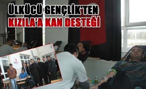 ÜLKÜCÜ GENÇLİK?TEN KIZILAY?A DESTEK