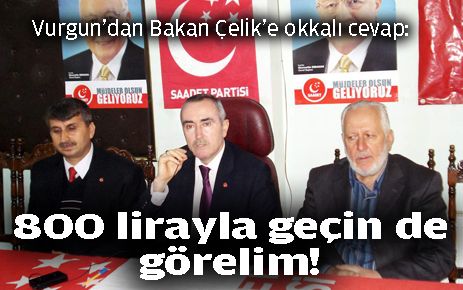 Vurgun: Bakan 800 lirayla geçinsin