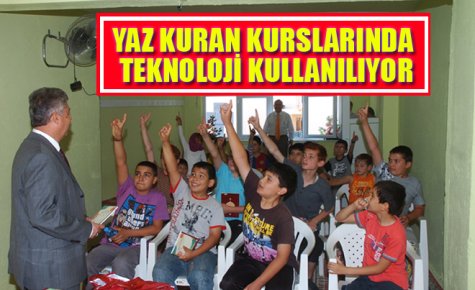 YAZ KURAN KURSLARINDA TEKNOLOJİ KULLANILIYOR