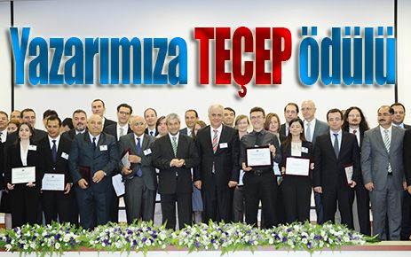 Yazarımıza TEÇEP ödülü